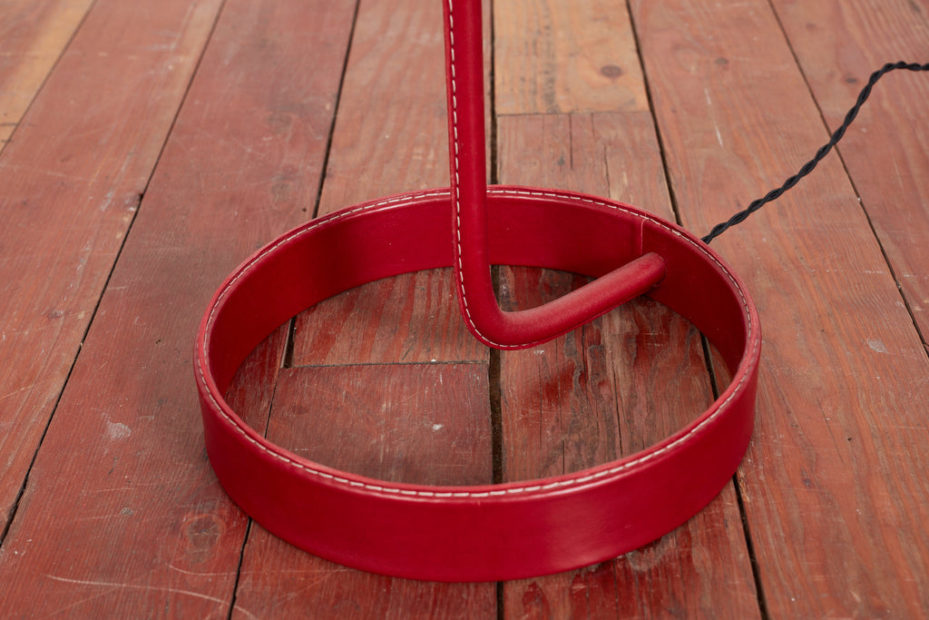 Wilshire Red Leather Floor Lamp