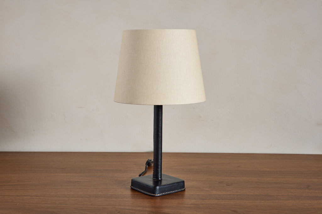 Petite Black Jacques Adnet Table Lamp