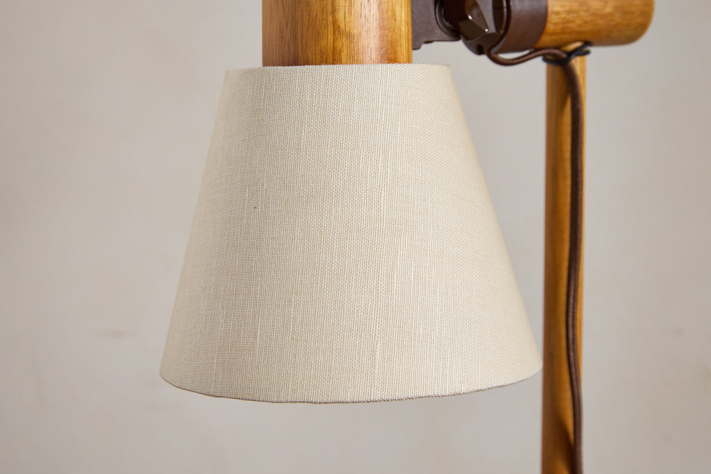 Pair of Dutch Pine Adjustable Table Lamps