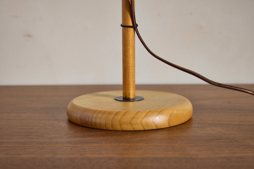 Pair of Dutch Pine Adjustable Table Lamps