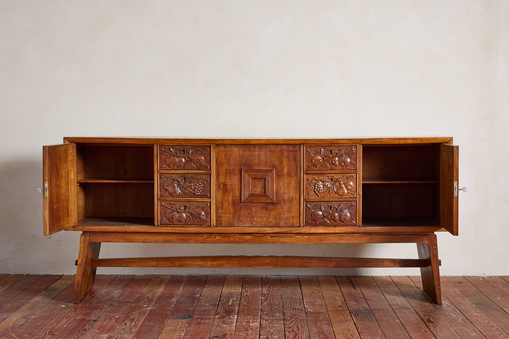 Large 1940's Italian Carved Sideboard
