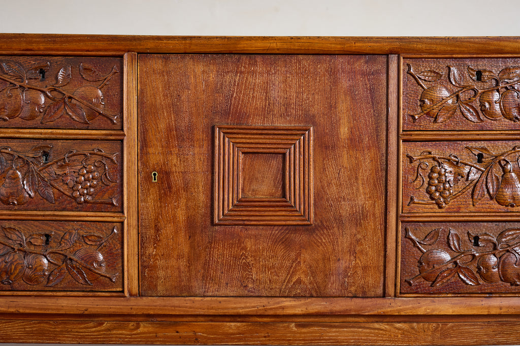 Large 1940's Italian Carved Sideboard