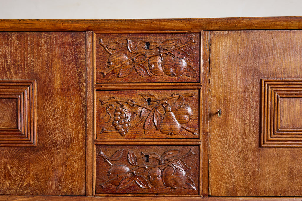 Large 1940's Italian Carved Sideboard