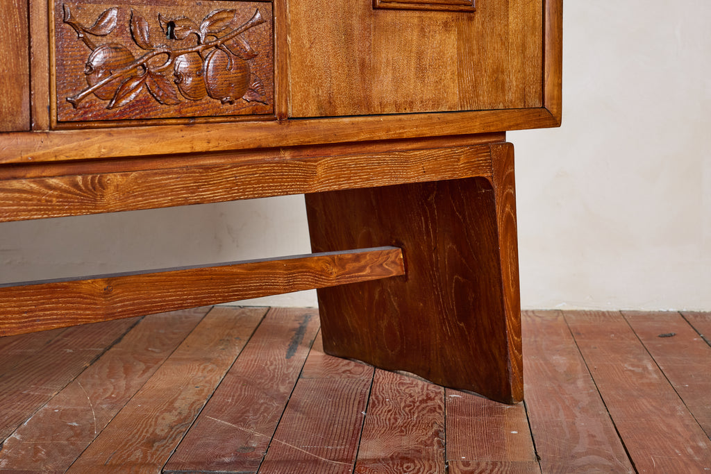 Large 1940's Italian Carved Sideboard