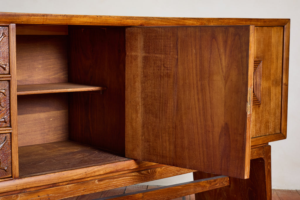 Large 1940's Italian Carved Sideboard