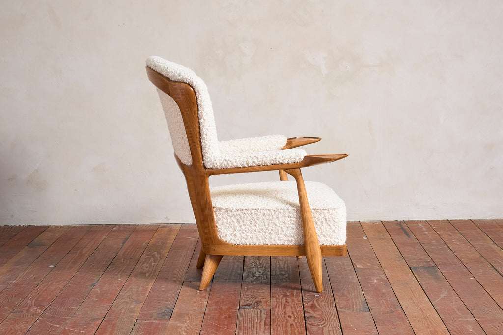 Unique Walnut Italian Arm Chairs