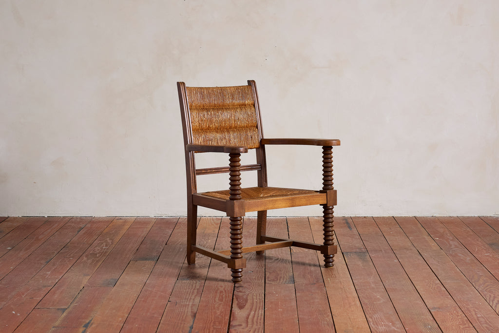 Set of Four Charles Dudouyt Arm Chairs