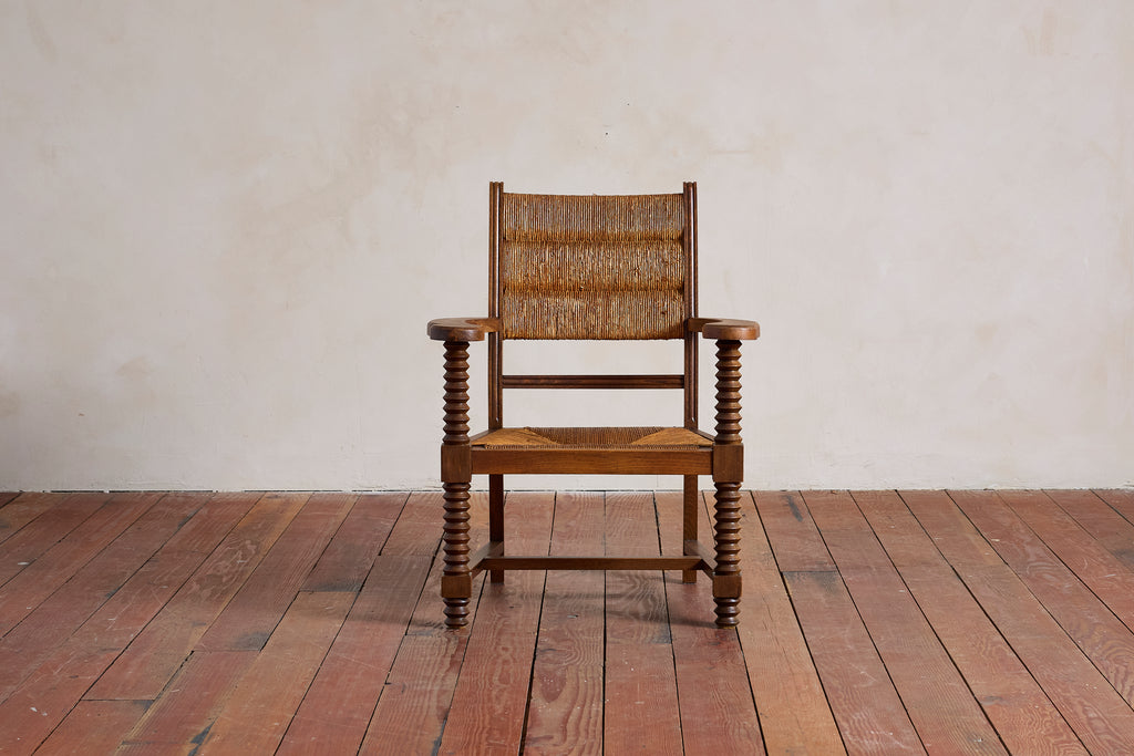 Set of Four Charles Dudouyt Arm Chairs