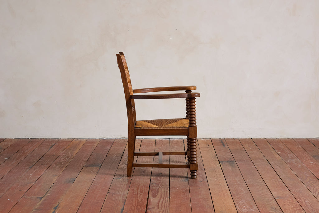 Set of Four Charles Dudouyt Arm Chairs