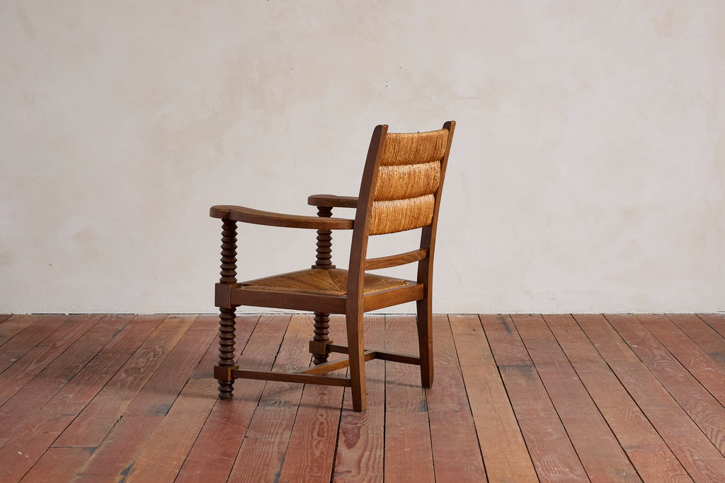 Set of Four Charles Dudouyt Arm Chairs