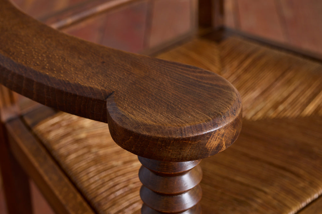 Set of Four Charles Dudouyt Arm Chairs