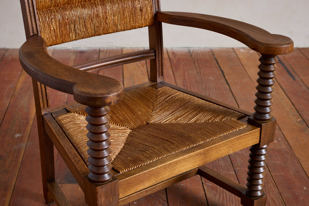 Set of Four Charles Dudouyt Arm Chairs