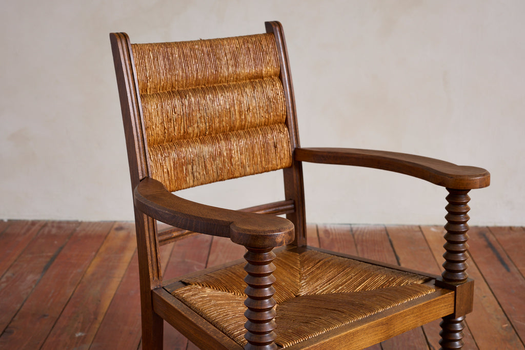 Set of Four Charles Dudouyt Arm Chairs