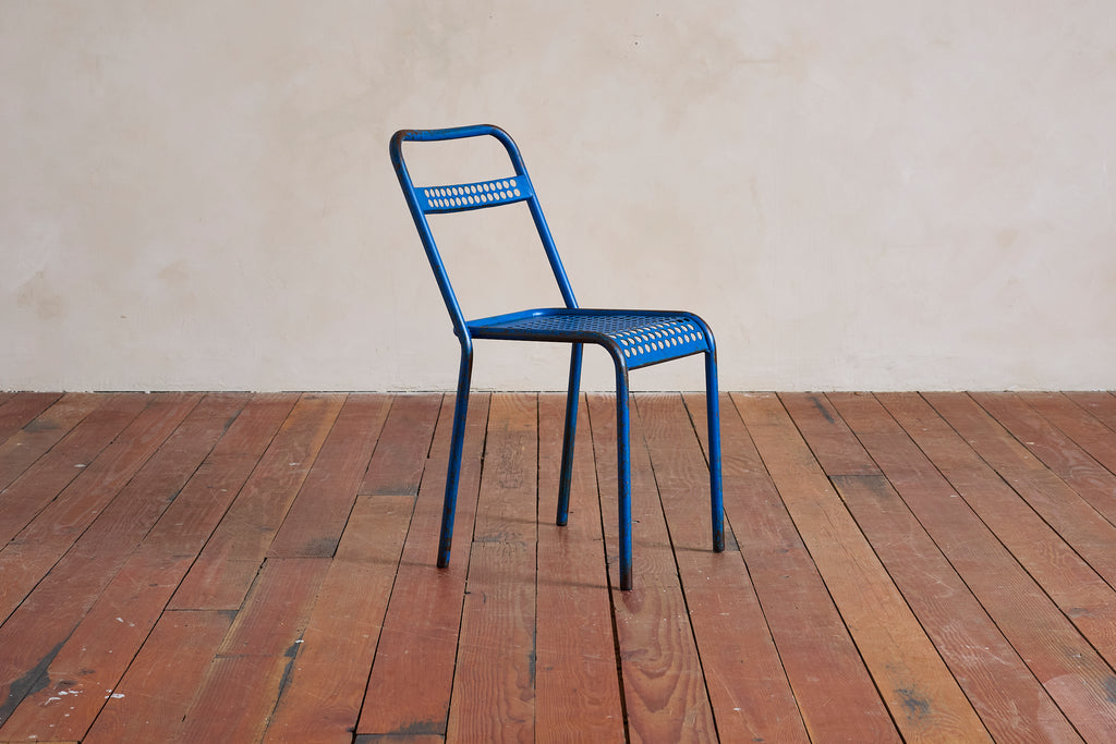 Blue Rene Malaval Perforated Chairs - Set of 4
