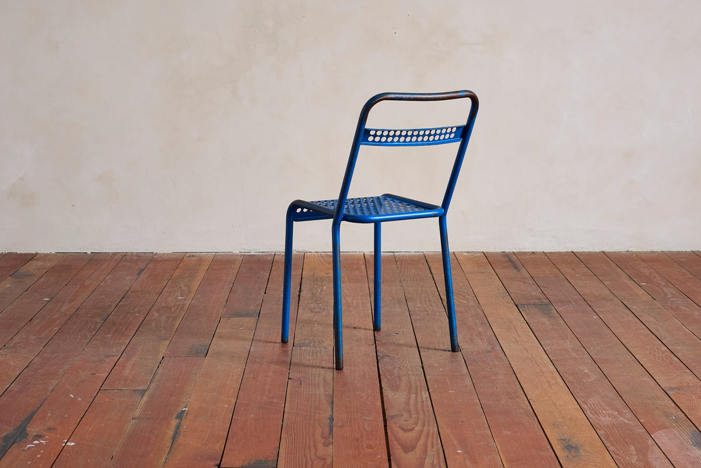 Blue Rene Malaval Perforated Chairs - Set of 4