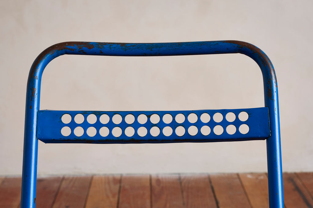 Blue Rene Malaval Perforated Chairs - Set of 4