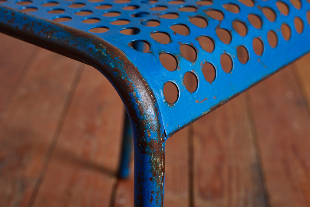 Blue Rene Malaval Perforated Chairs - Set of 4