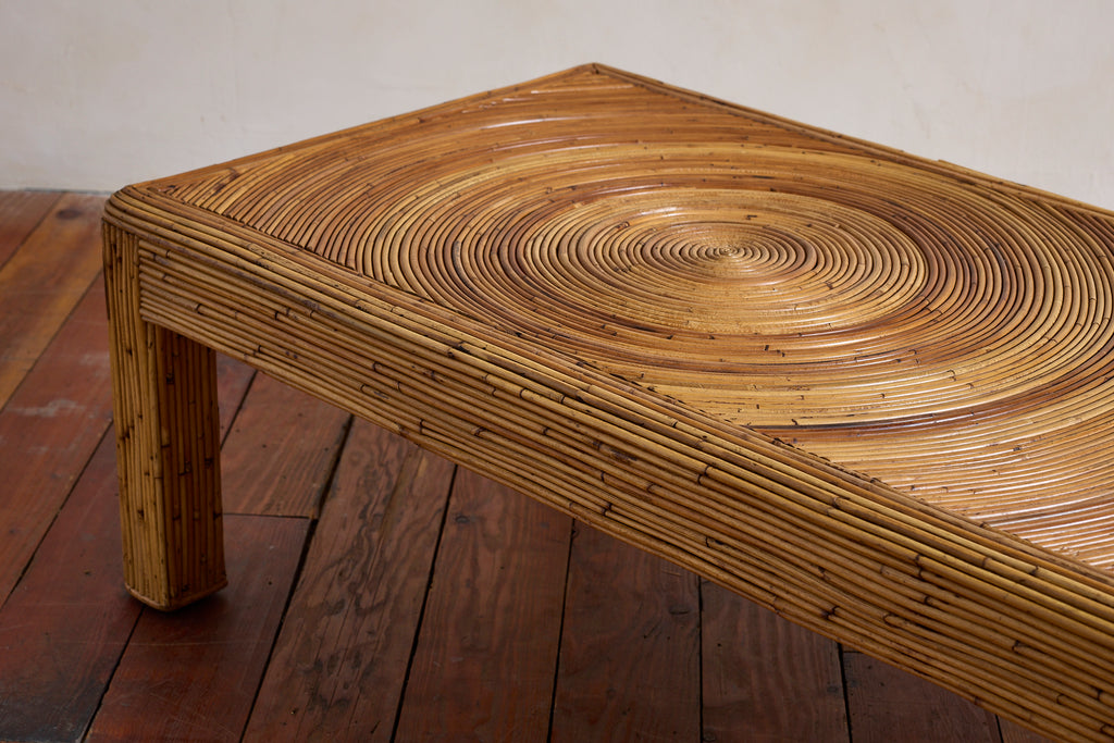 Gabriella Crespi–Style Pencil Reed Coffee Table