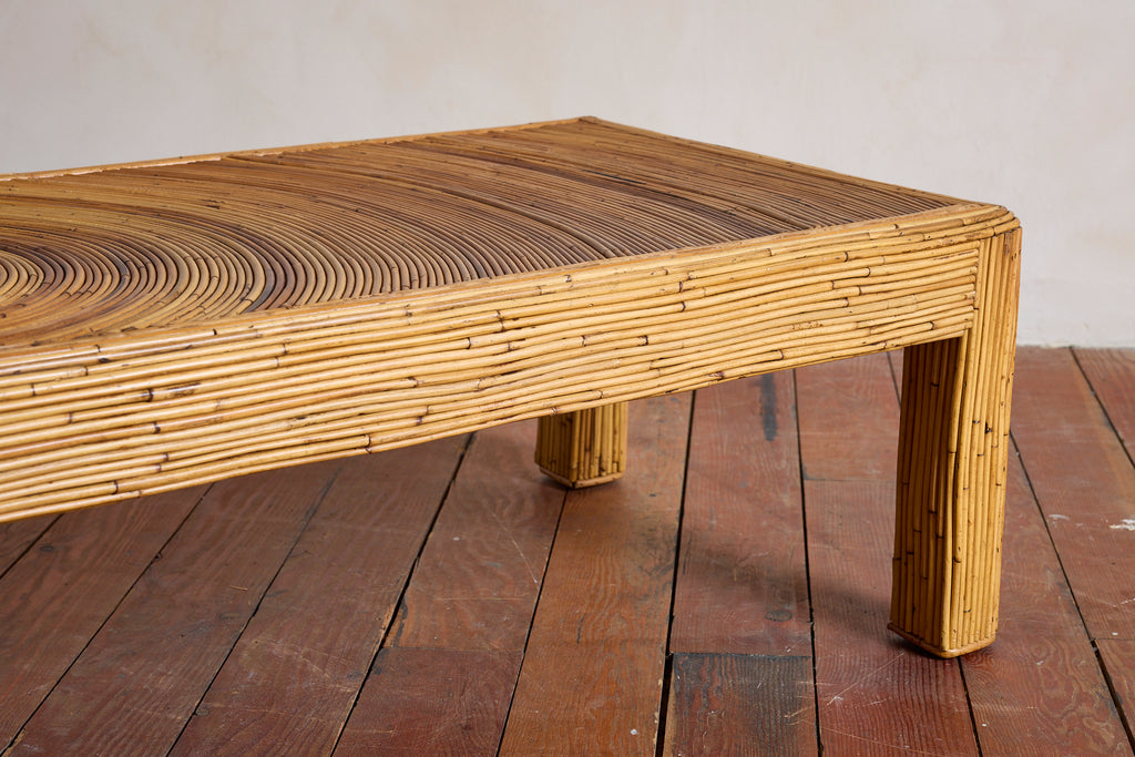 Gabriella Crespi–Style Pencil Reed Coffee Table