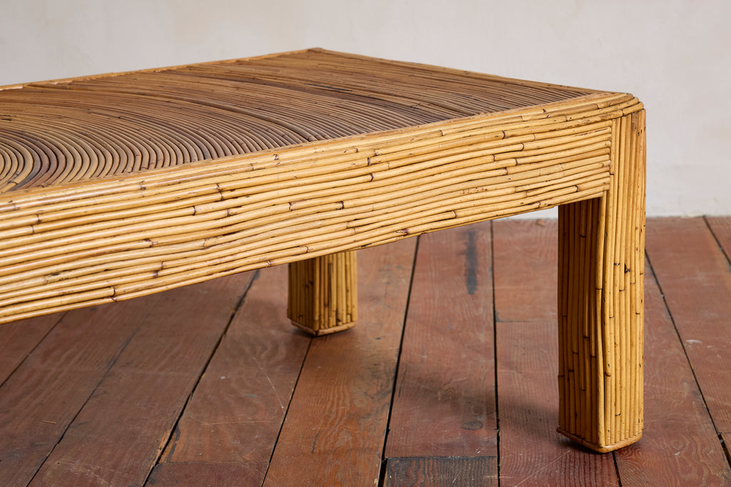 Gabriella Crespi–Style Pencil Reed Coffee Table