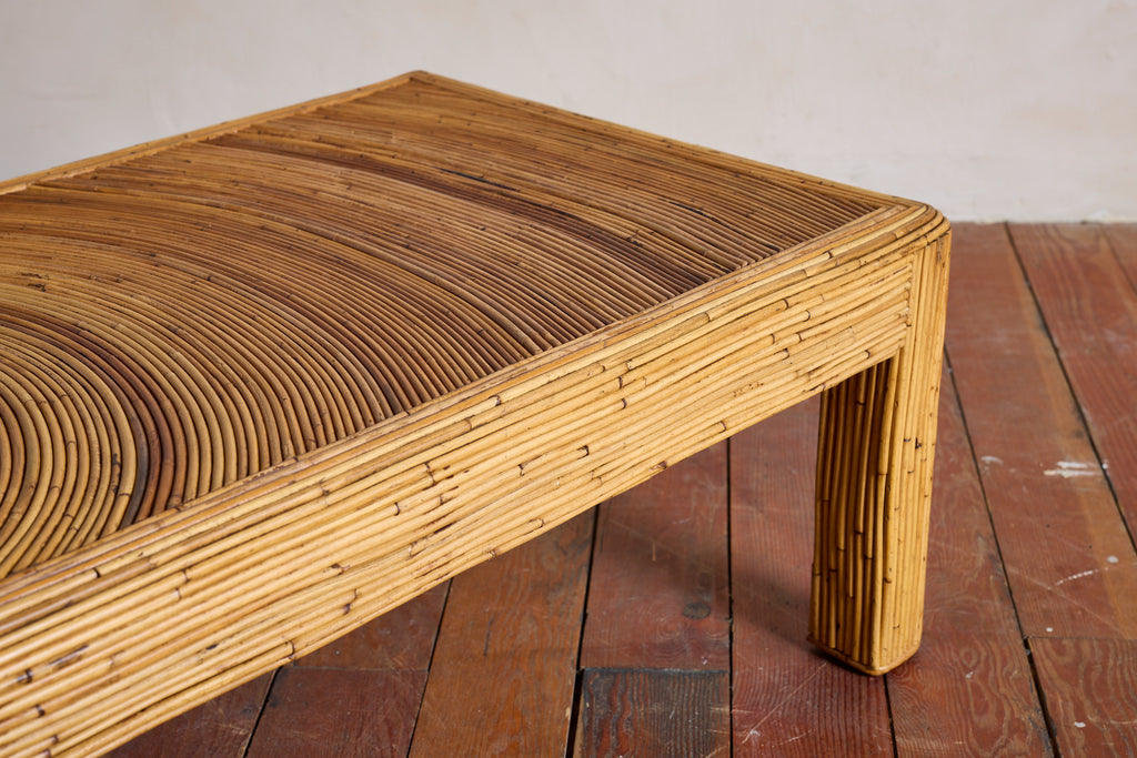 Gabriella Crespi–Style Pencil Reed Coffee Table