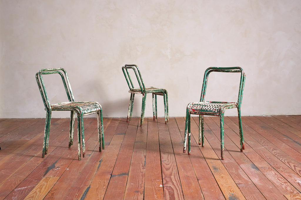 Rene Malaval Perforated Chairs - set of 6