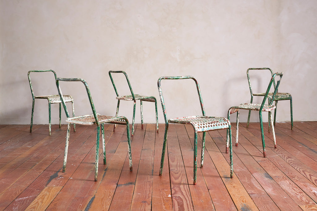 Rene Malaval Perforated Chairs - set of 6
