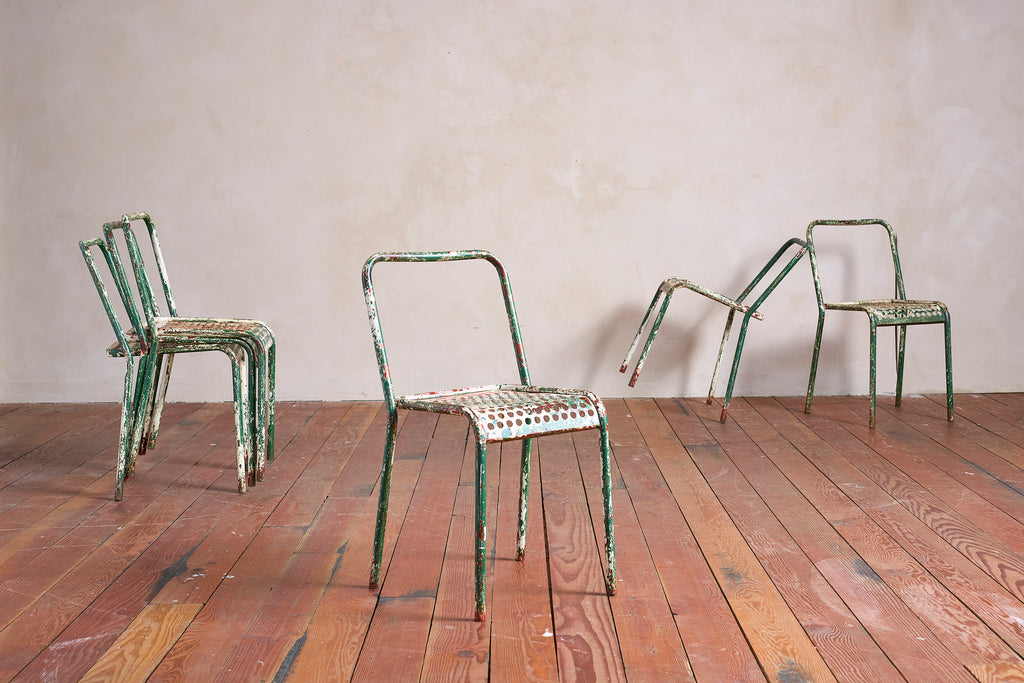 Rene Malaval Perforated Chairs - set of 6