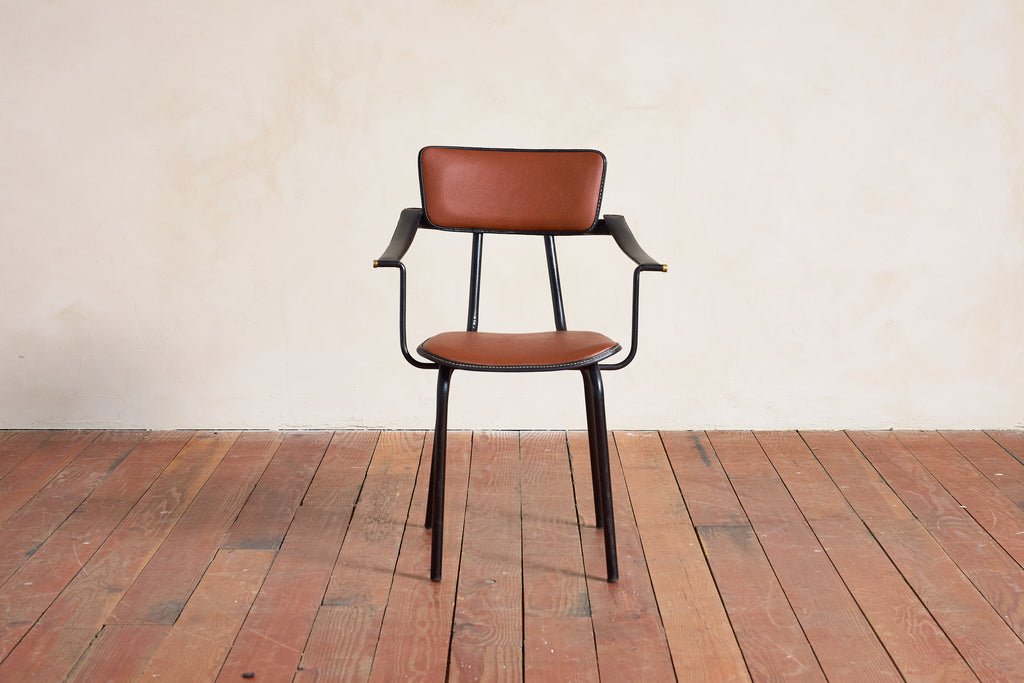 Pair of Jacques Adnet Armchairs