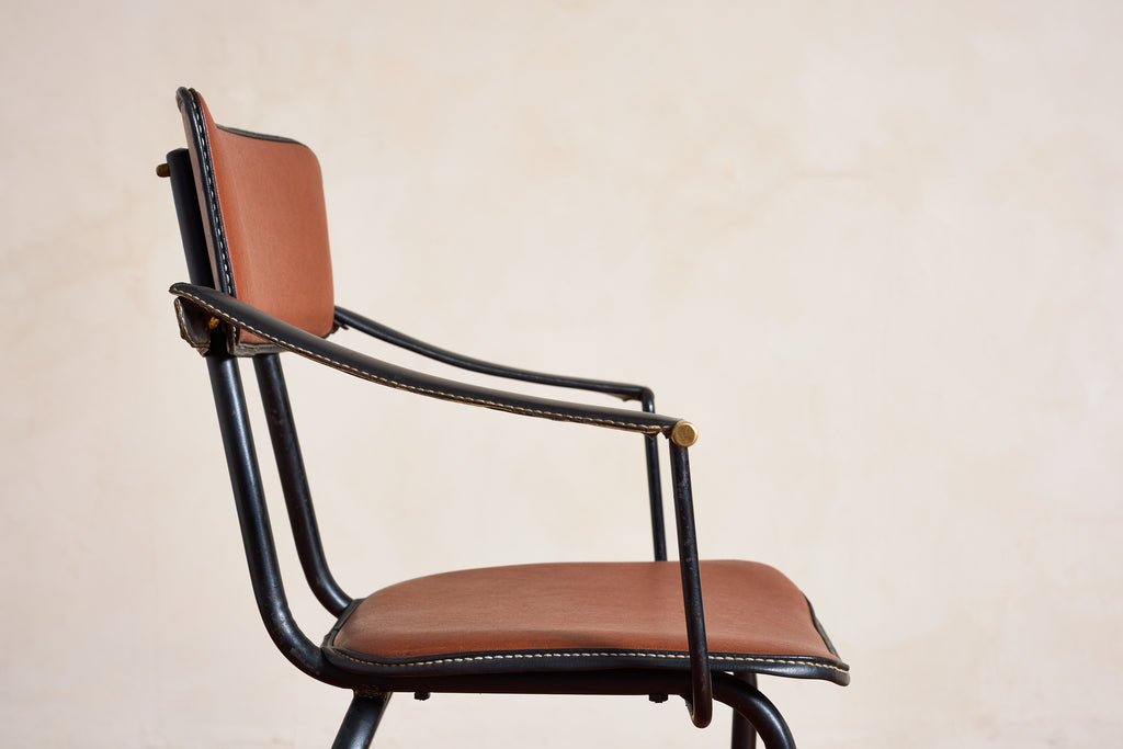 Pair of Jacques Adnet Armchairs