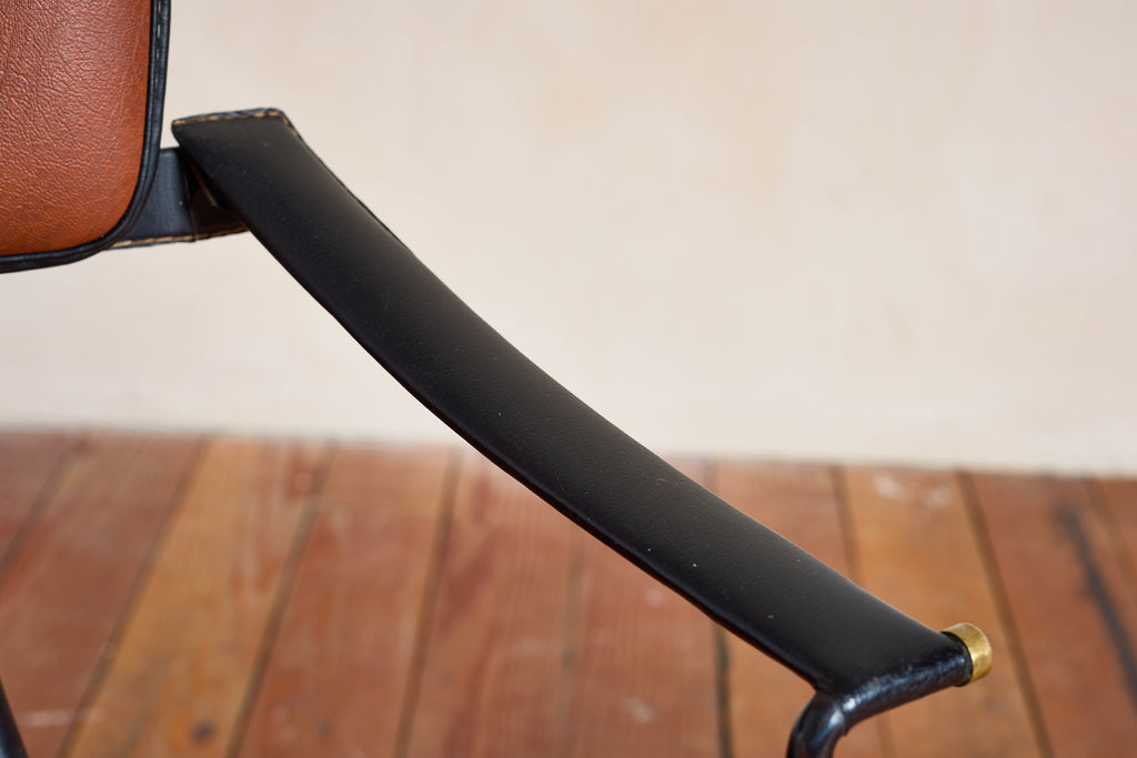 Pair of Jacques Adnet Armchairs