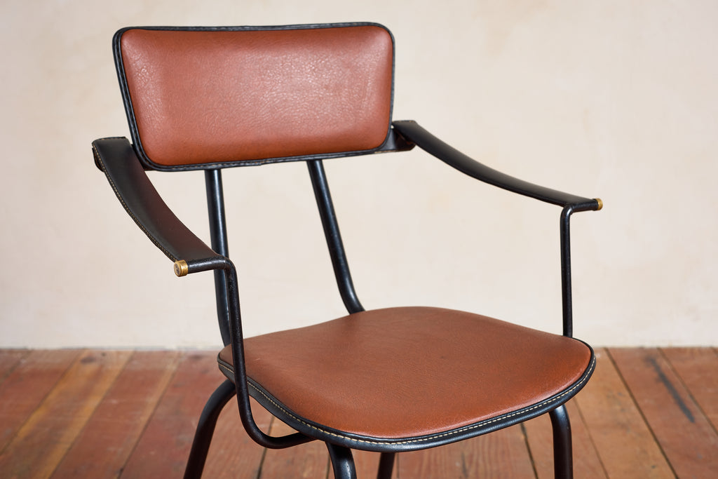 Pair of Jacques Adnet Armchairs