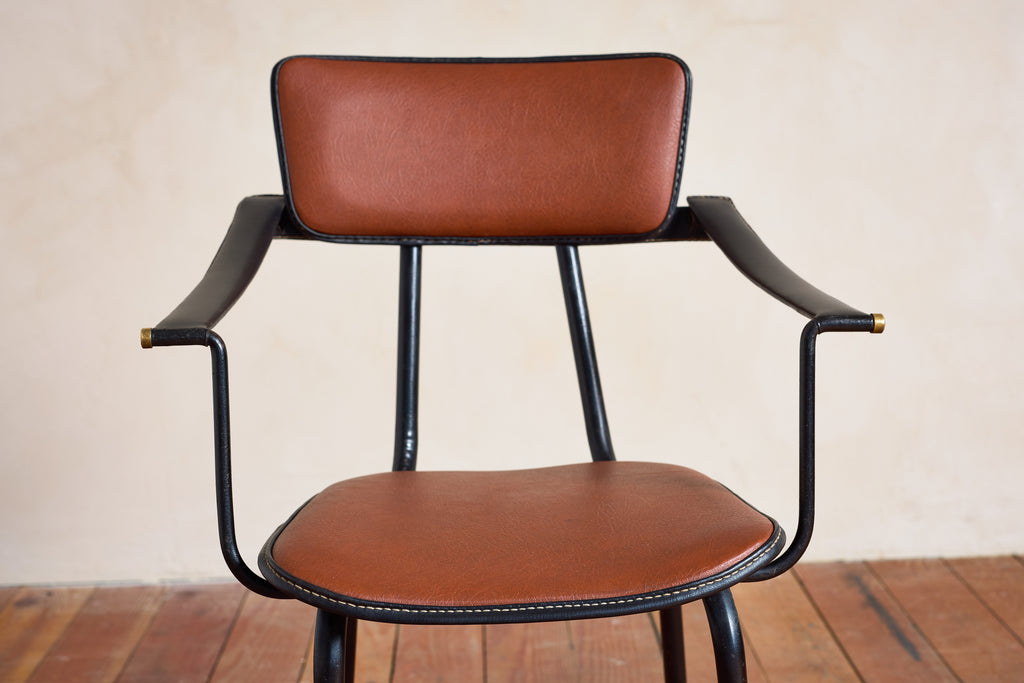 Pair of Jacques Adnet Armchairs