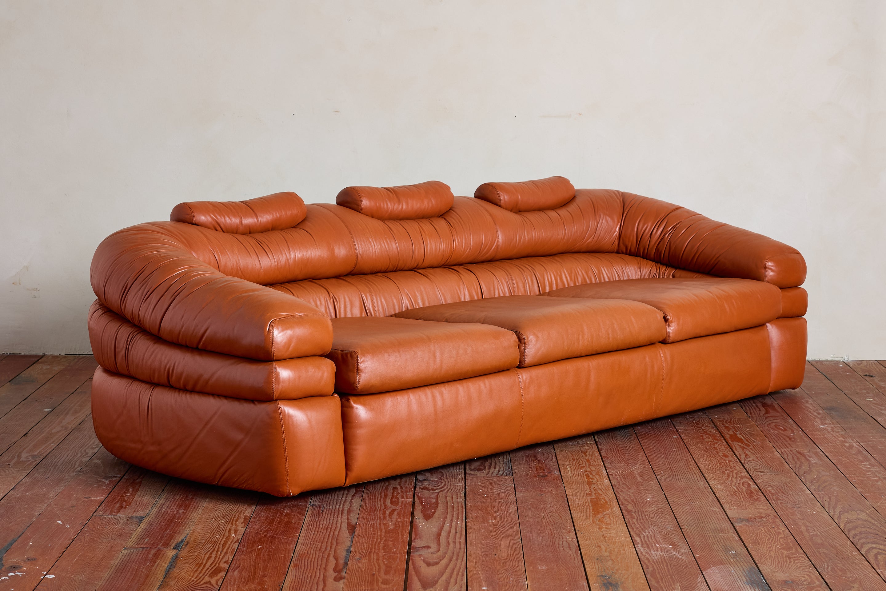 Leather Sofa by De Pas, D'urbino, Lomazzi – Orange Furniture Los