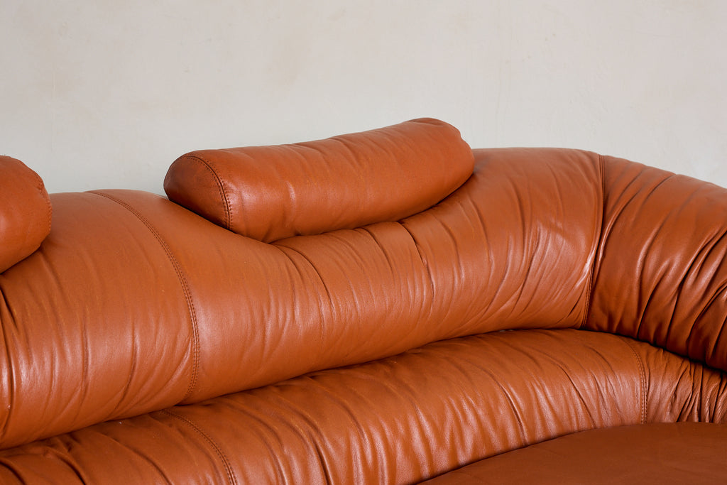 Leather Sofa by De Pas, D'urbino, Lomazzi