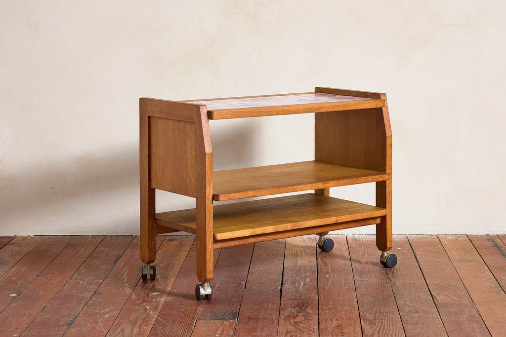 Guillerme et Chambron Bar Cart w/ Pink Ceramic