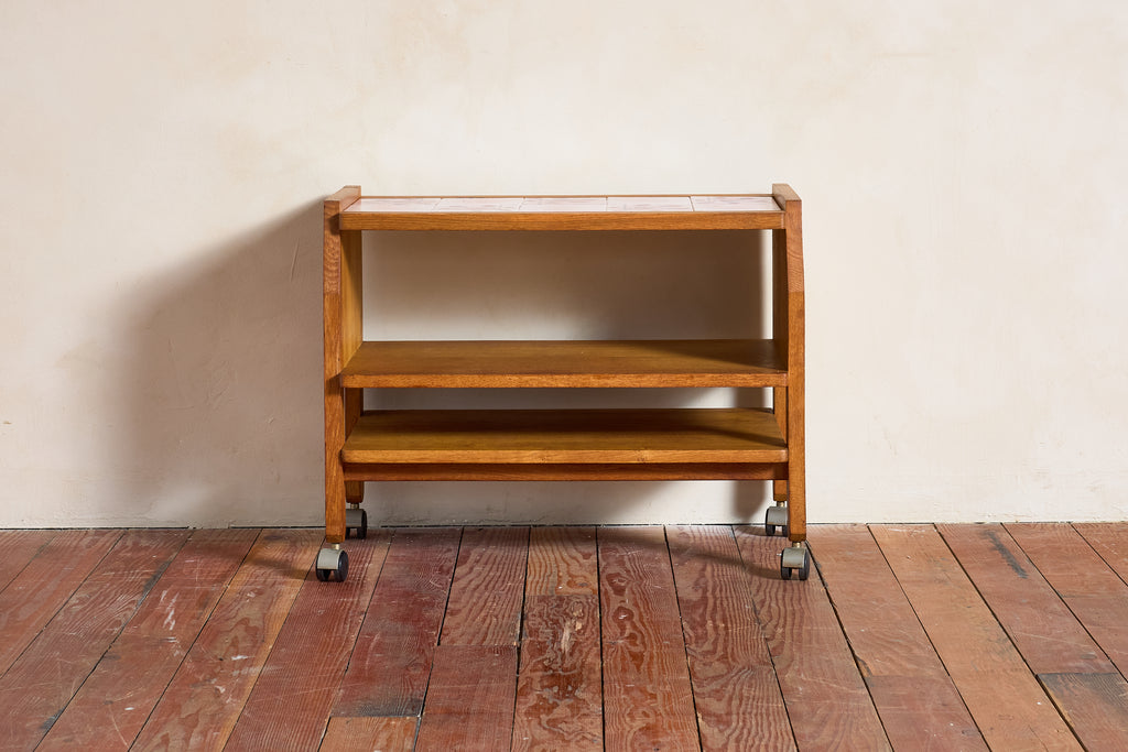 Guillerme et Chambron Bar Cart w/ Pink Ceramic