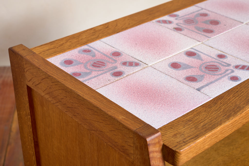 Guillerme et Chambron Bar Cart w/ Pink Ceramic