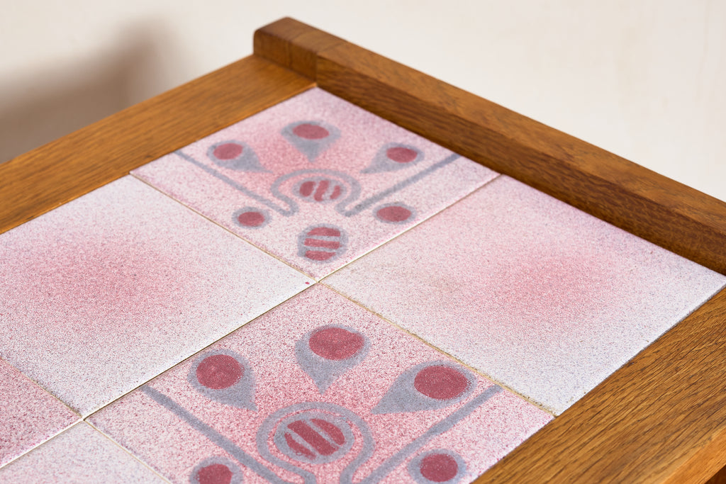 Guillerme et Chambron Bar Cart w/ Pink Ceramic