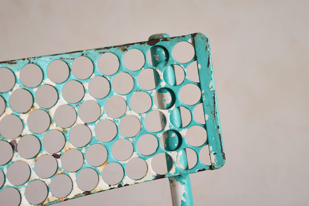 Turquoise Rene Malaval Bistro Chairs - set of 6