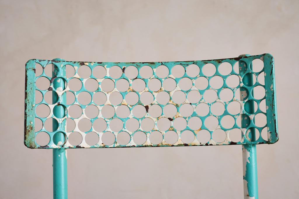 Turquoise Rene Malaval Bistro Chairs - set of 6