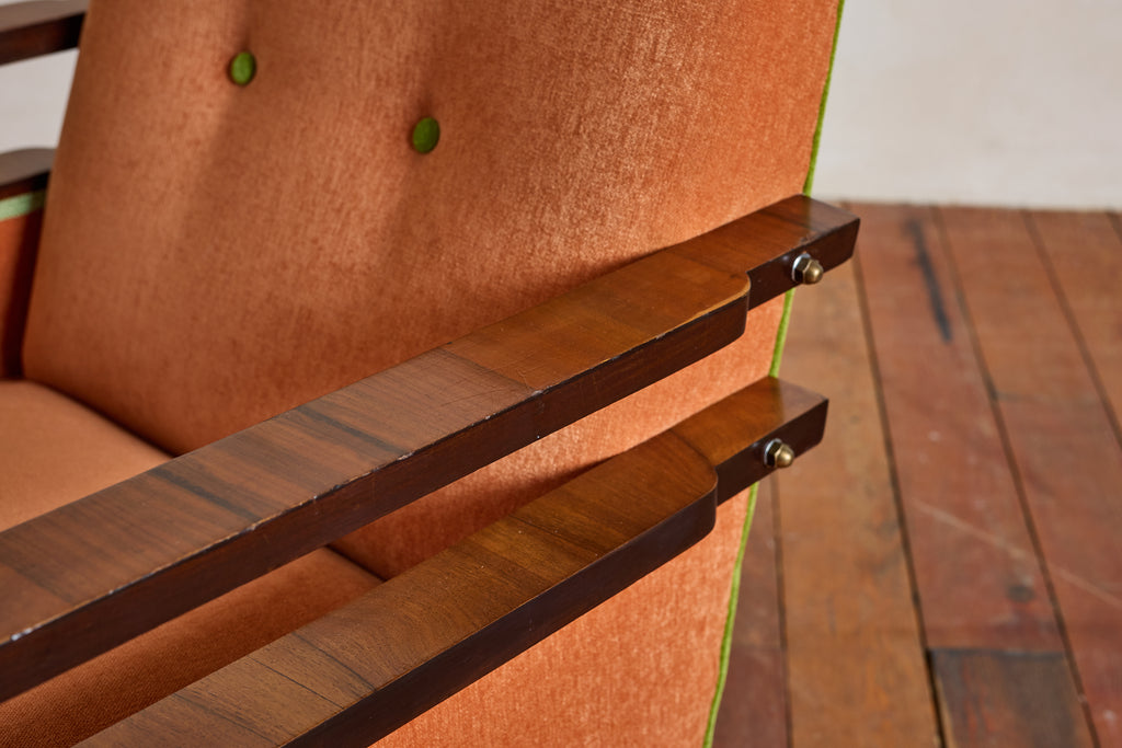 Pair of Italian Art Deco Armchairs