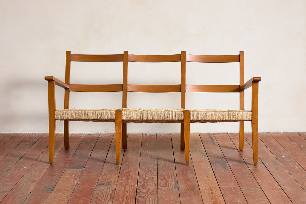 1950's Italian Woven Bench