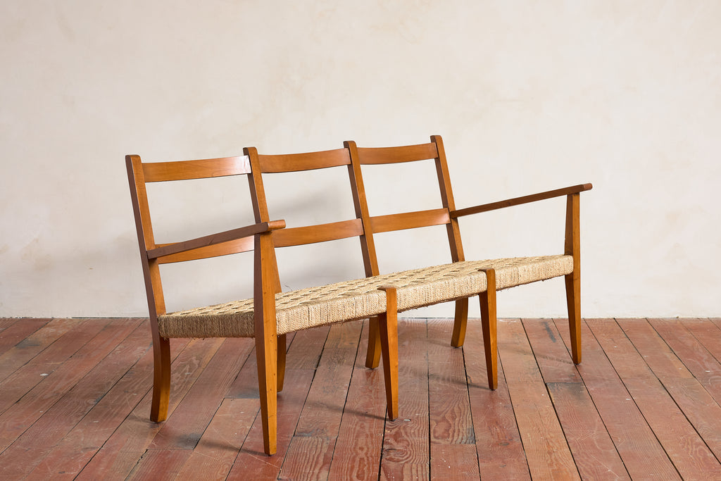 1950's Italian Woven Bench