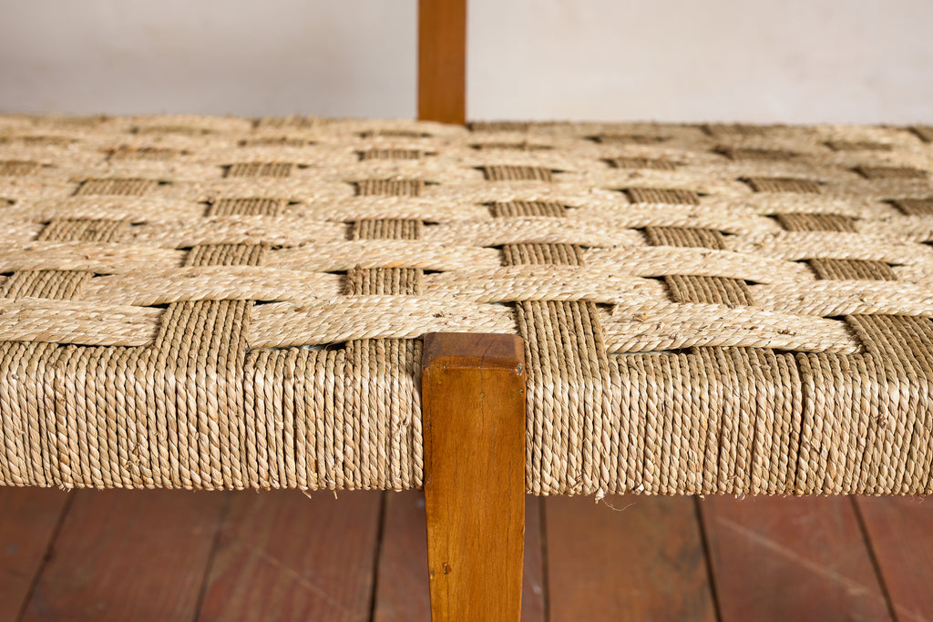 1950's Italian Woven Bench