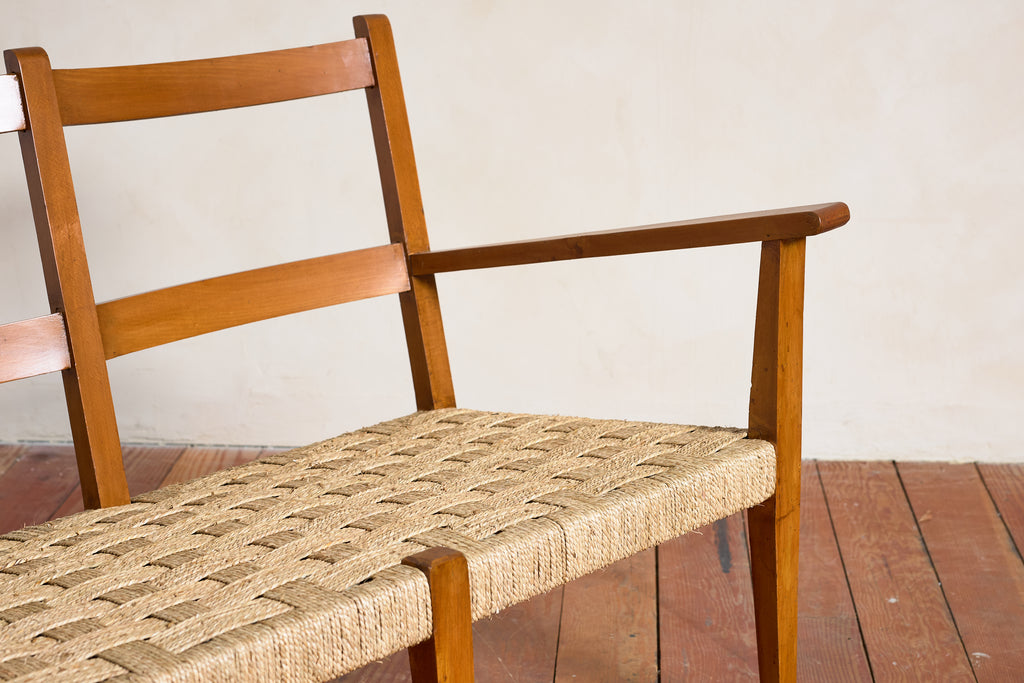 1950's Italian Woven Bench