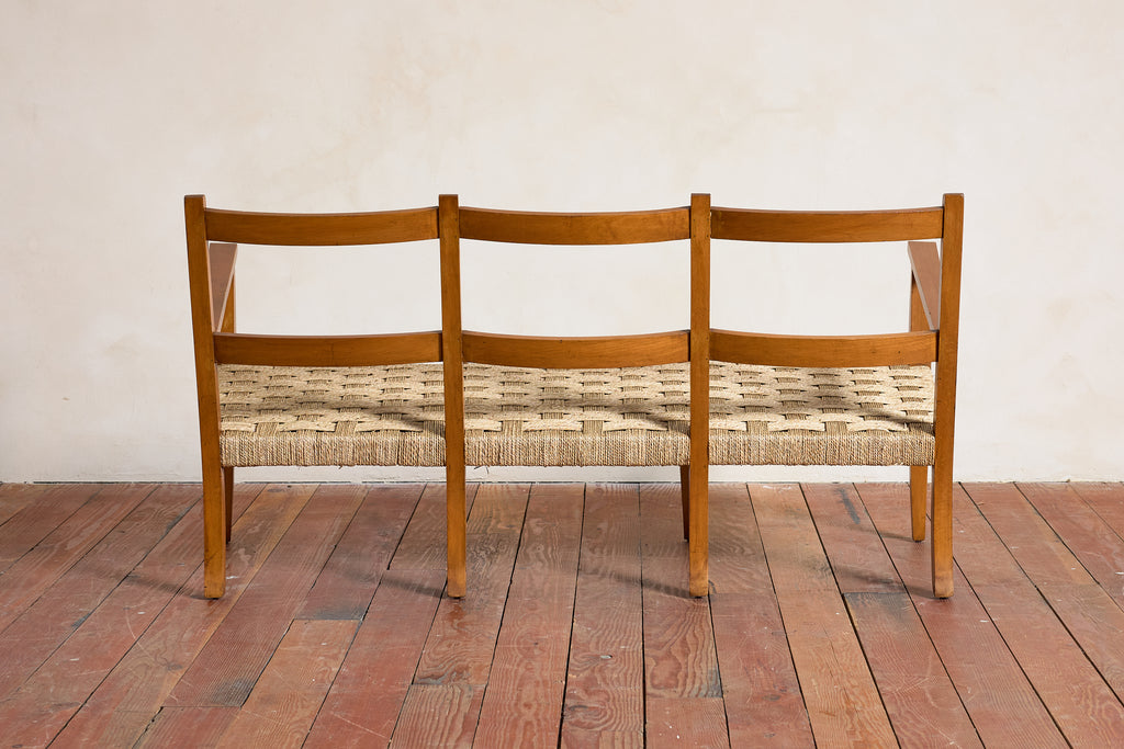 1950's Italian Woven Bench