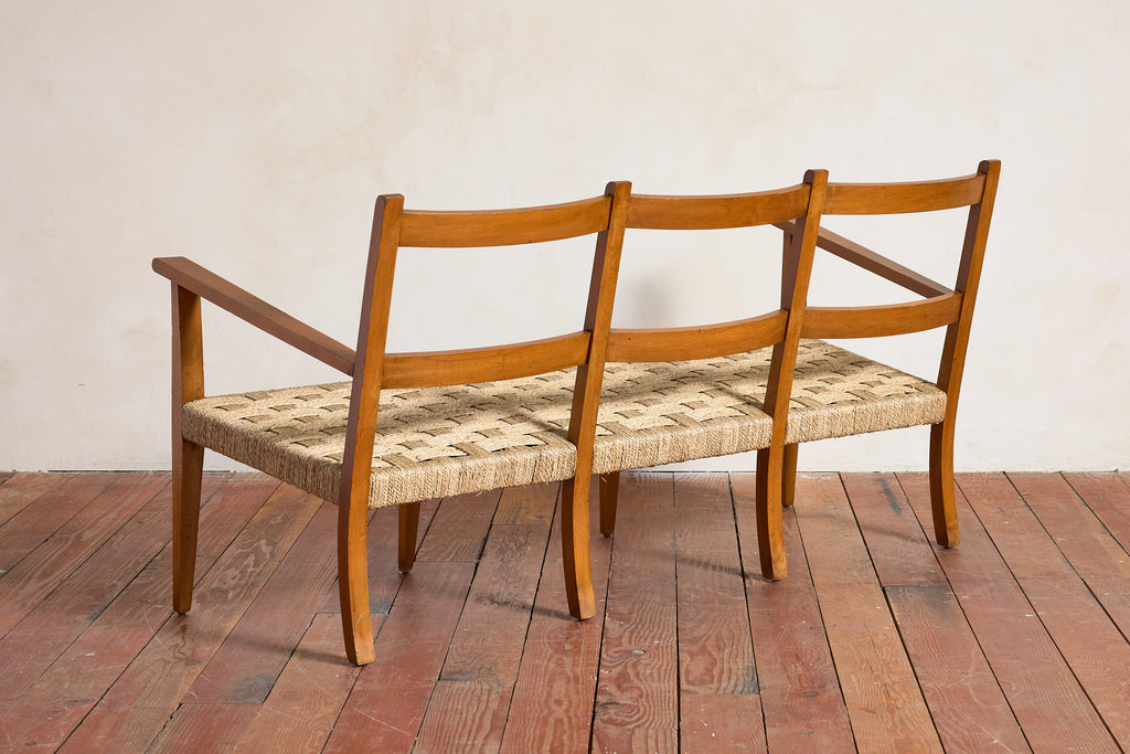 1950's Italian Woven Bench