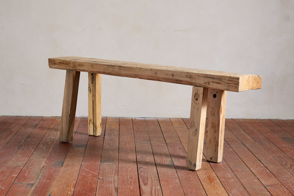 Primitive French Oak Console Table