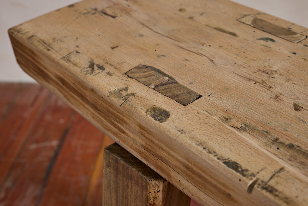 Primitive French Oak Console Table